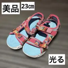 【美品】スケッチャーズ　キッズ　ライトニングサンダル　光る　23㎝のサムネイル
