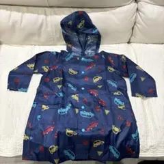 レインコート ネイビー 車柄 100㎝