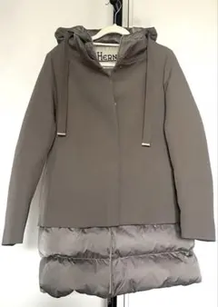 ヘルノ ダウン 異素材 切り替え レディース HERNO サイズ40 中古