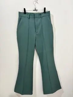 フロントタックフレアパンツ グリーン