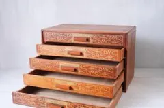 古い糸メーカーの引き出し フランス・DMC スプールキャビネット ウッドラック