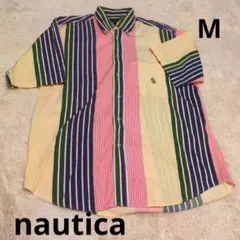 NAUTICA マルチストライプ 半袖シャツ Mサイズのサムネイル