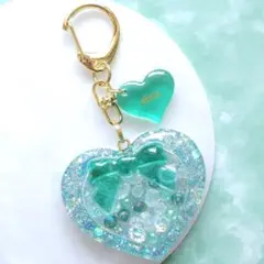 シャカシャカキーホルダー シャカシャカシェイカー ハート 海塗り