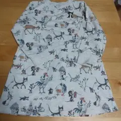 グラニフ総柄　猫ワンピース110