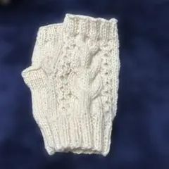 ハンドウオーマー　オフホワイト メリノアルパカ