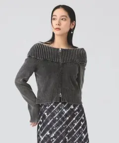 Ray beamsモールフェード ジップ カーディガン [手洗い可]