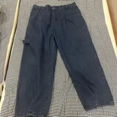 ダークブルー ストレートレッグデニム