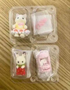 シルバニアファミリー　赤ちゃん ケーキパーティ　ショコラウサギ　ラテネコ