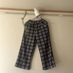 チェック柄パンツ（ブラック・ホワイト）
