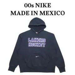 00s NIKEビッグロゴ刺繍センタースウォッシュスウェットパーカー ナイキ