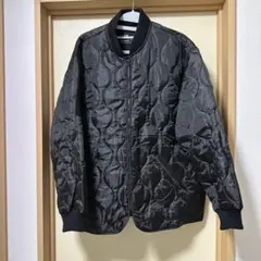 R キルティングジャケット ブラック