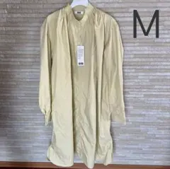 【新品】UNIQLO ギャザーワンピース長袖+　Ꮇ