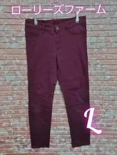 ローリーズファーム フルレングス レギンスパンツ 赤 Lサイズ