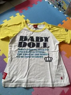 BABYDOLL ラグランTシャツ ホワイト×イエローのサムネイル