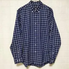 UNIQLO ユニクロ (M)　メンズ ブロードシャツ チェック ボタンダウン