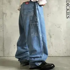 極太00s DICKIES ダブルニーバギーデニムパンツ W36 ヘビーオンス 極太00s DICKIES ダブルニーバギーデニムパンツ W36 ヘビーオンス