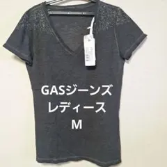 GAS JEANS DOLL Vネック Tシャツ ダークグレー Mのサムネイル