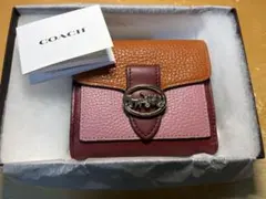 [美品]COACH コーチ ジョージスモールウオレット 二つ折り財布