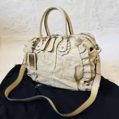 ドルチェ&ガッバーナ ナッパレザー 2way ショルダーバッグ 豹柄 ドルガバのサムネイル