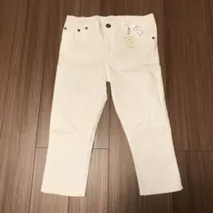 レディース 七部丈　パンツ　オフホワイト　サイズLL