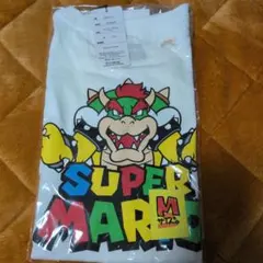 Nintendo スーパーマリオ ロゴクッパTシャツ　ホワイト　　Мサイズ