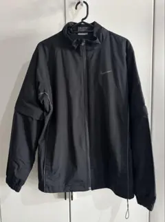 NIKE GOLF レインウェア上下 M ブラック 半袖着脱可 レインキャップ付