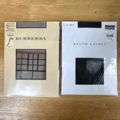 【未使用品】バーバリー ストッキング・ラルフローレン 柄入りタイツ　２足セット