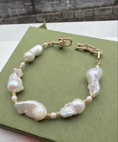 バロック淡水パールのカレンシルバーブレスレット 17cm弱 - メルカリ