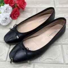 ❤️良品❤️ FABIO RUSCONI ファビオルスコーニ　黒　フラットシューズ