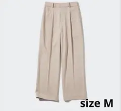 UNIQLO タックワイドパンツ　ベージュ