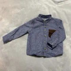 【美品】ボタン付きシャツ 90 デニムシャツ