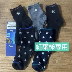 新品　ボーイズ　男の子　靴下　ソックス　クルー丈　19〜24㎝ 5足組