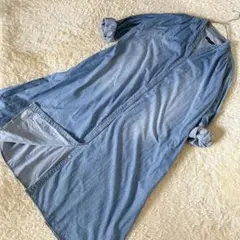URBAN RESEARCH デニムシャツワンピース　ロングシャツ　インディゴ