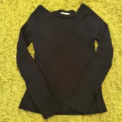 earth music&ecology ブラックニット Sサイズ