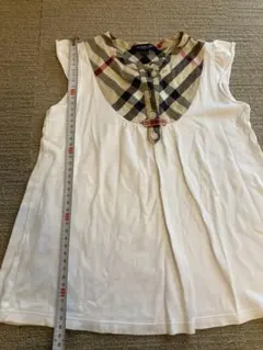 BURBERRY Tシャツ 110A ホワイト/チェック