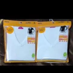 半袖Vネック9分袖 白 Sサイズ PEACE FIT WARM イオン 2枚