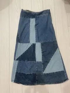 MNG パッチワークデニムフレアスカート EUR-36のサムネイル