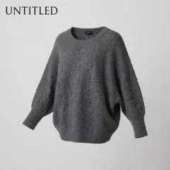UNTITLED アンタイトル モヘヤ ドルマンニット チャコールグレー 日本製