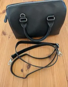 2WAY ショルダーバッグ ブラック ミニボストンのサムネイル