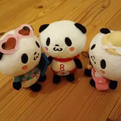 楽天お買い物パンダ ぬいぐるみ マスコット 3体セット