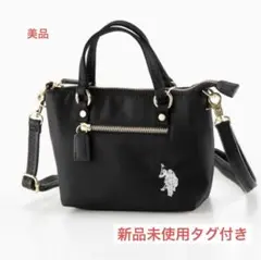 新品タグ付 完売ブラック U.S. POLO ASSN. 2way ショルダー