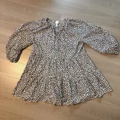 H&M 花柄長袖ミニワンピース S