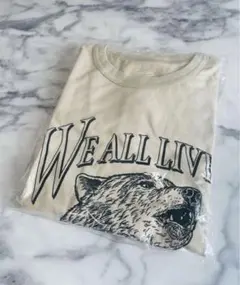 【新品】旭山動物園 オリジナルチャリティーＴシャツ オオカミ柄 XL