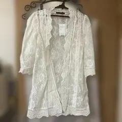 新品未使用　ワールド　レースボレロ 着丈70㌢前後　オシャレで上質なお品です。のサムネイル