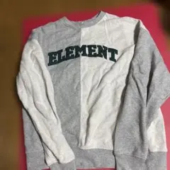 ELEMENT クルーネック スウェット バイカラー グレー Sのサムネイル