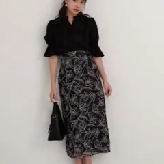 プロポーション ボディドレッシング♡フラワーオーガン刺繍タイトスカート