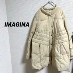 【IMAGINA イマジナ】 アウター ロングダウンジャケット ベージュ 防寒