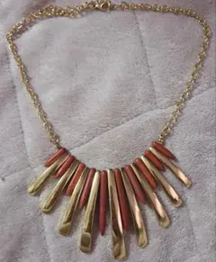 ゴールド×ブラウン系　ネックレス　新品処分価格