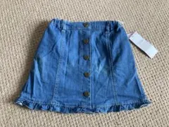 新品タグ付き　anyfam デニムブルー フリル付きスカート　110cm