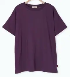 Samansa Mos2 【USAコットン】クルーネックTシャツ　パープル